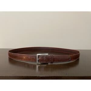 Nordstrom Belt Size 38 Made in USA Brown Genuine Leather Classic *Read